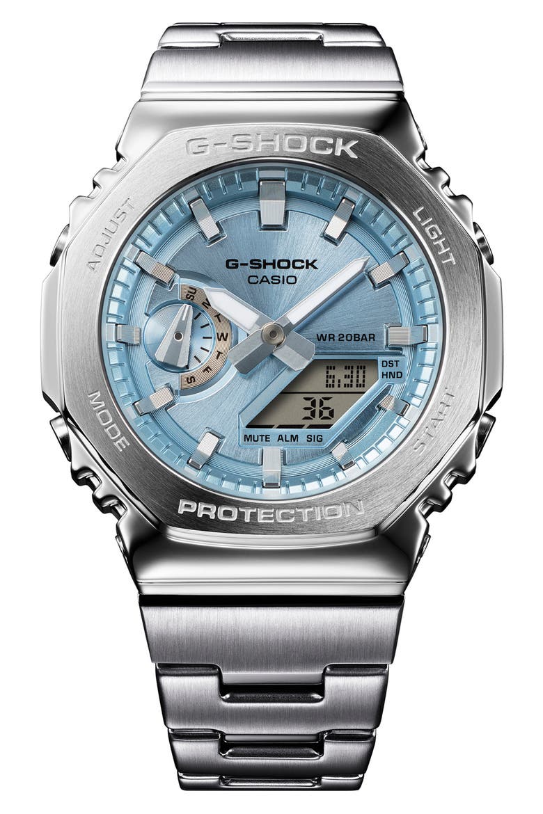 2110 Series Analog-Digital Watch, 49.3mm, Main, color, SILVER