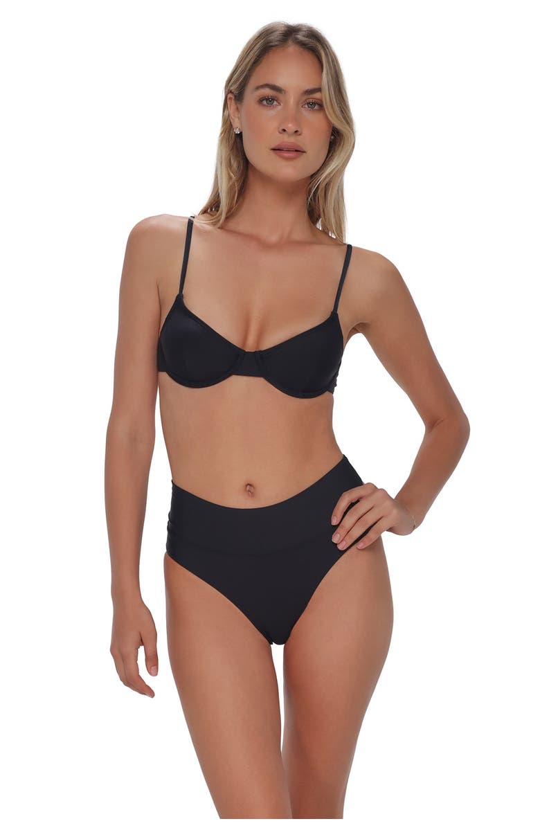 Swim Systems Laura Fold Over Bikini Swim Bottoms, Alternate, color, Black