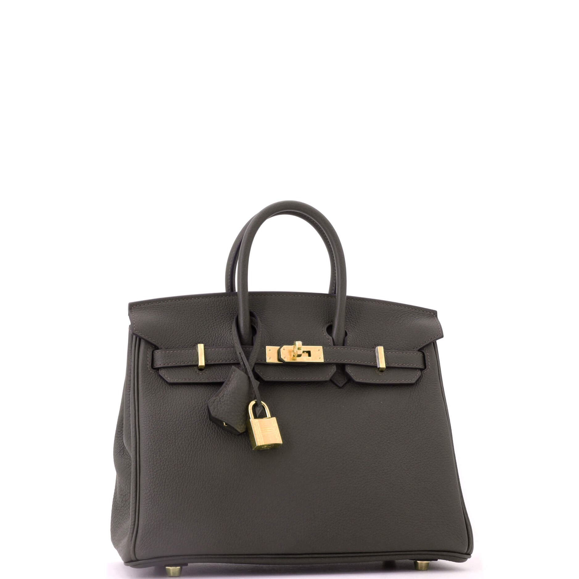 Pre-Owned Hermes Birkin Handbag Green Togo with Gold Hardware 25, Alternate, color, Vert Bronze