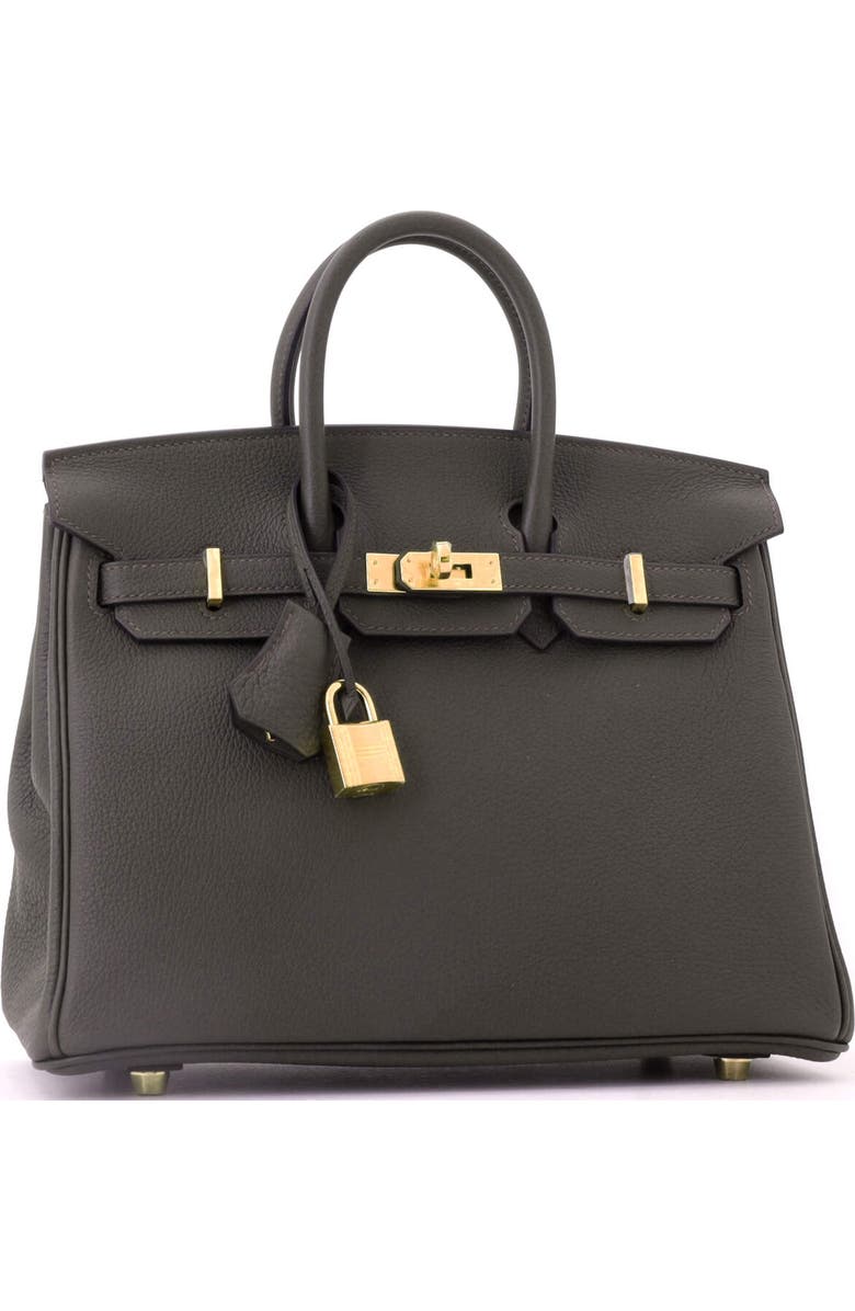 Pre-Owned Hermes Birkin Handbag Green Togo with Gold Hardware 25, Alternate, color, Vert Bronze