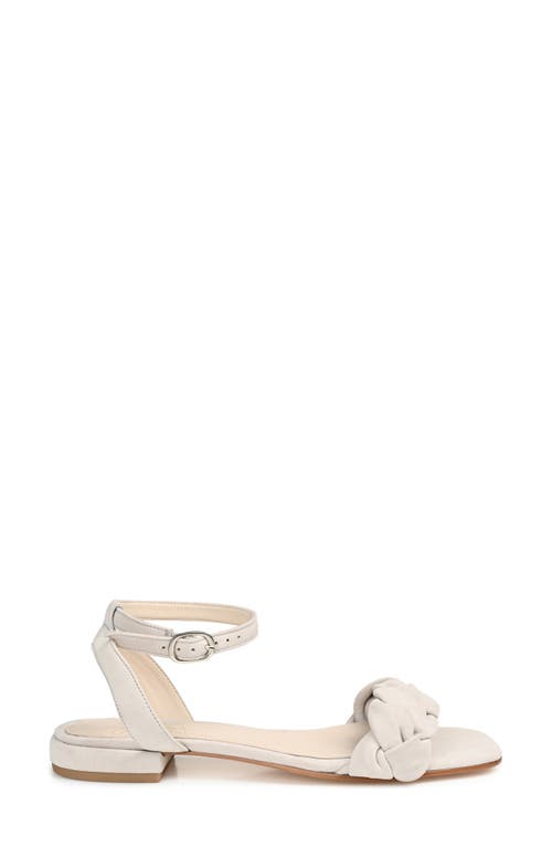 Journee Signature Sellma Braided Ankle Strap Sandal In Bone