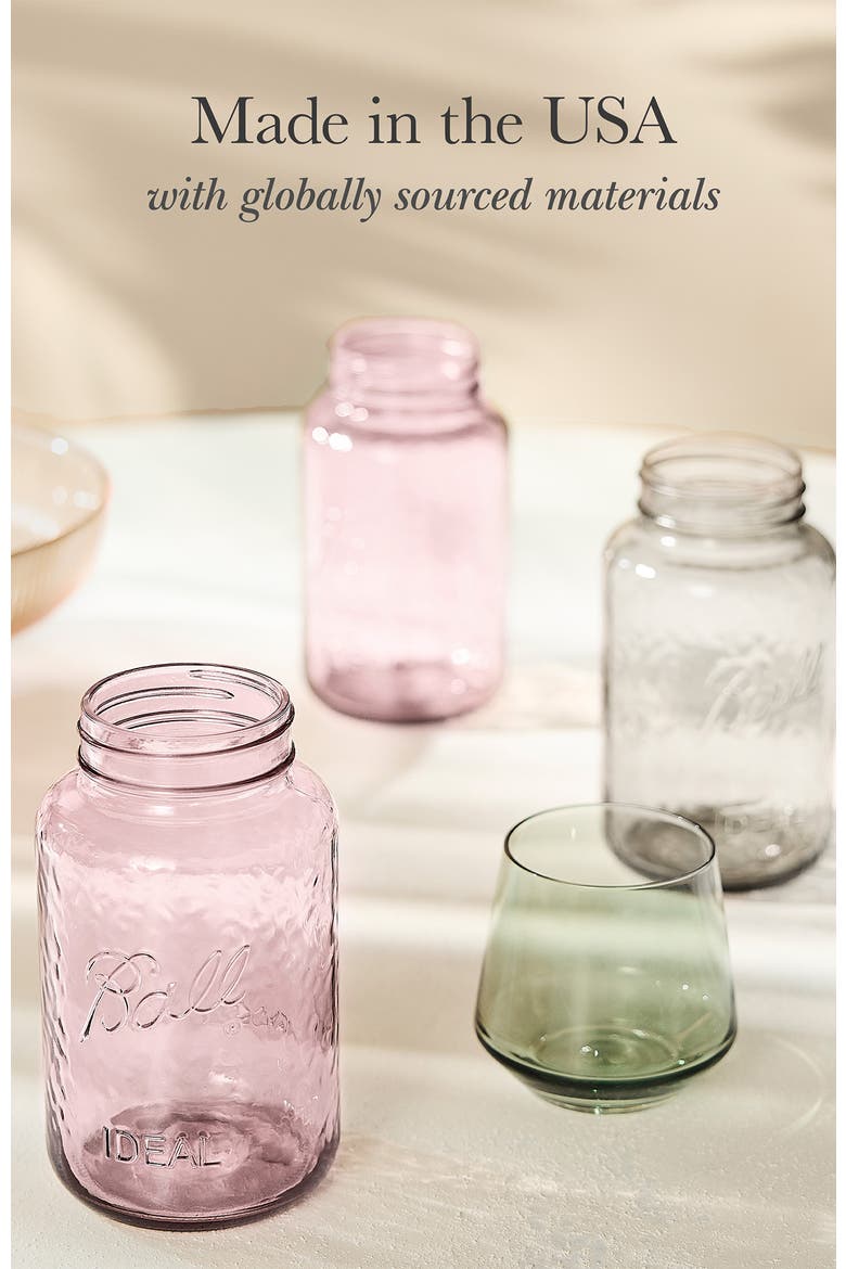 Vintage Glass Mason Jars, 32 Ounce, Pack of 8, Alternate, color, Sand
