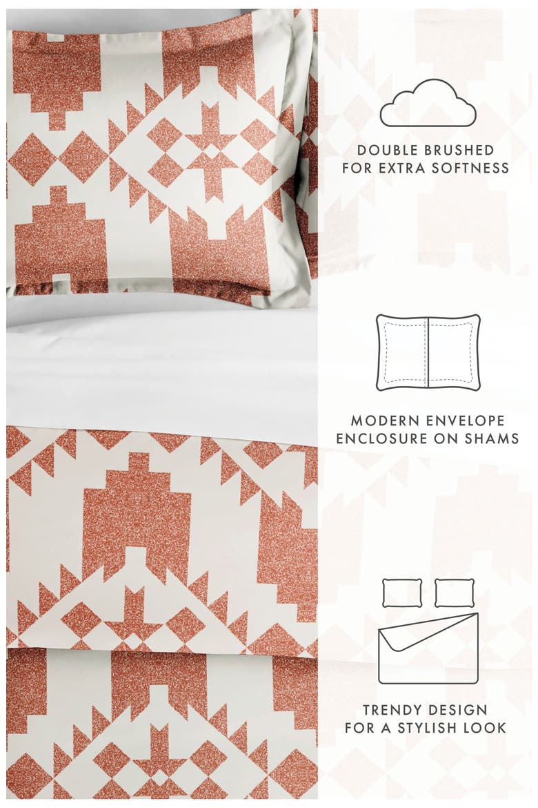 Premium Ultra Soft Adobe Diamond 3-Piece Reversible Duvet Cover Set, Alternate, color, CLAY