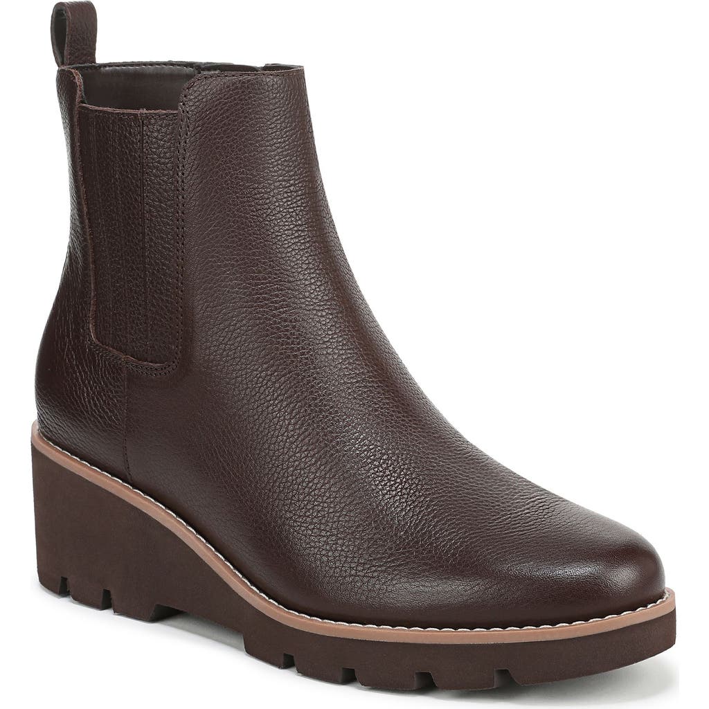 Vionic Aria 2.0 Platform Wedge Bootie In Brown