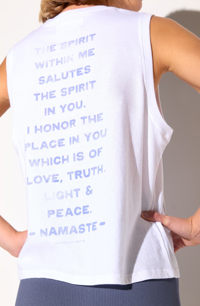 Spiritual Gangster Spirit Salute Bowery Cotton Graphic Tank, Alternate, color, White