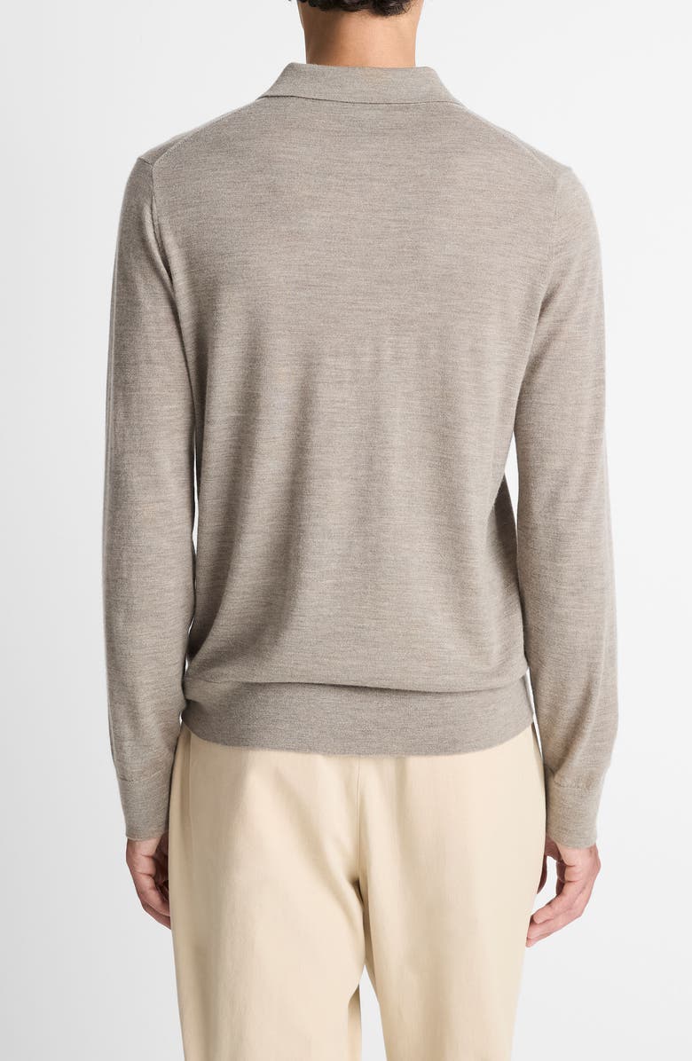 Vince Merino Wool & Cashmere Polo, Alternate, color, Heather Smoke