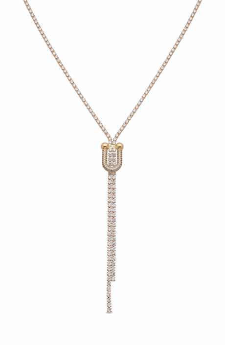 EYE CANDY LOS ANGELES Audre Cubic Zirconia Y-Necklace