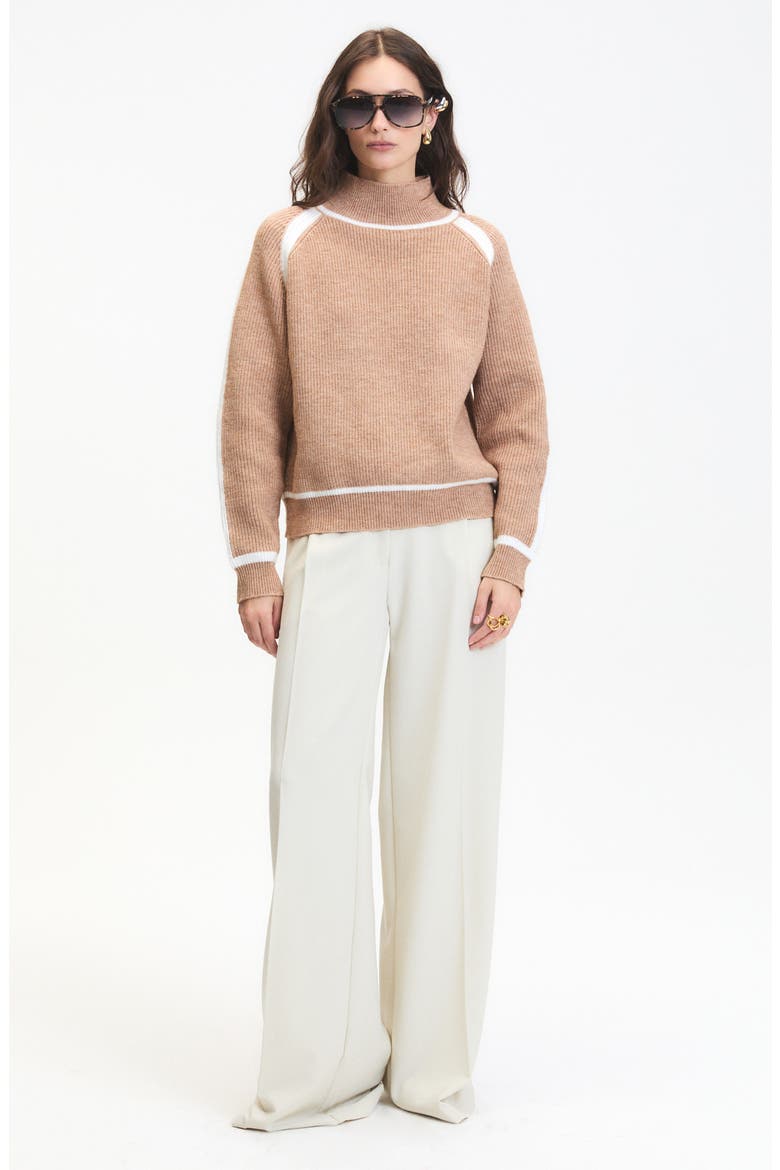 Jesse Turtleneck Sweater, Alternate, color, BEIGE WITH DETAILS IN ECRU