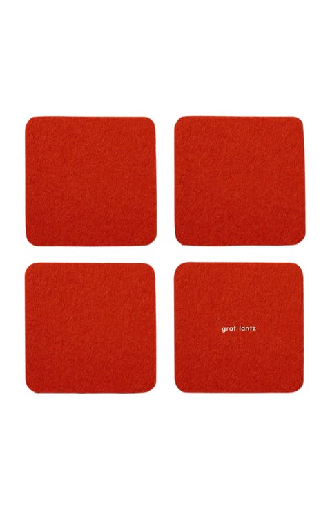 Bierfilzl Merino Wool Square Coaster Multi 4 Pack