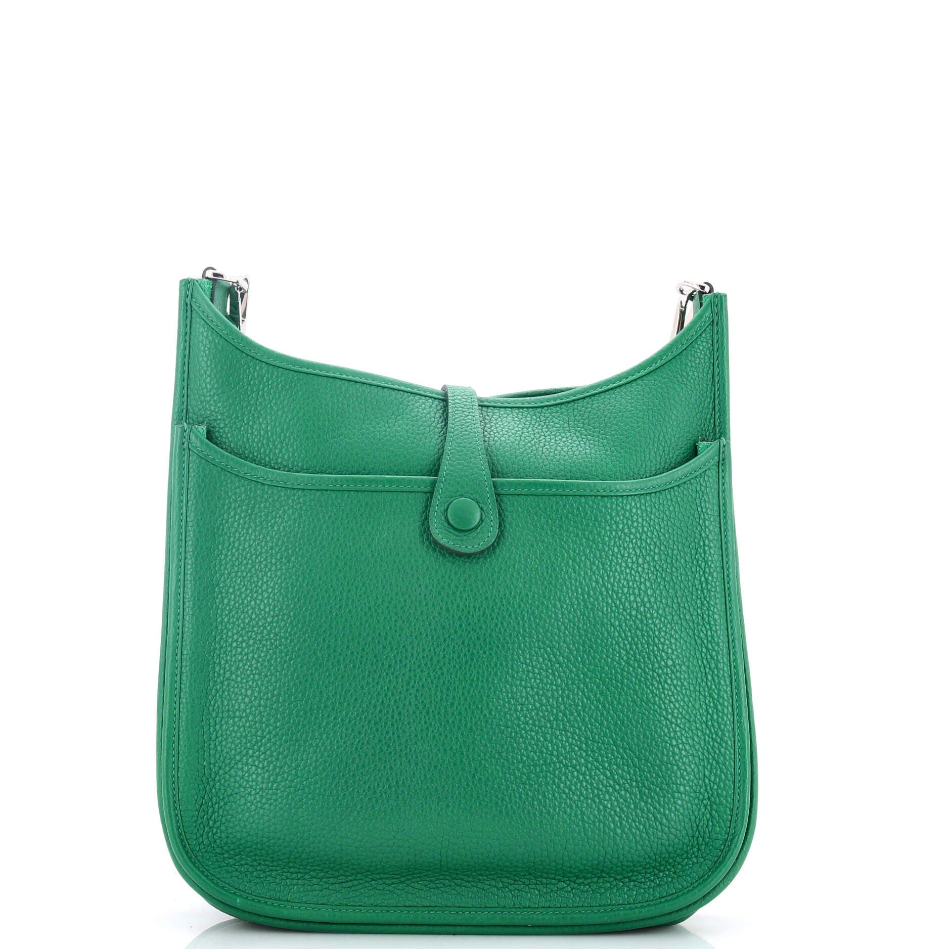 Pre-Owned Hermes Evelyne Bag Gen III Clemence PM, Alternate, color, Vert Vertigo