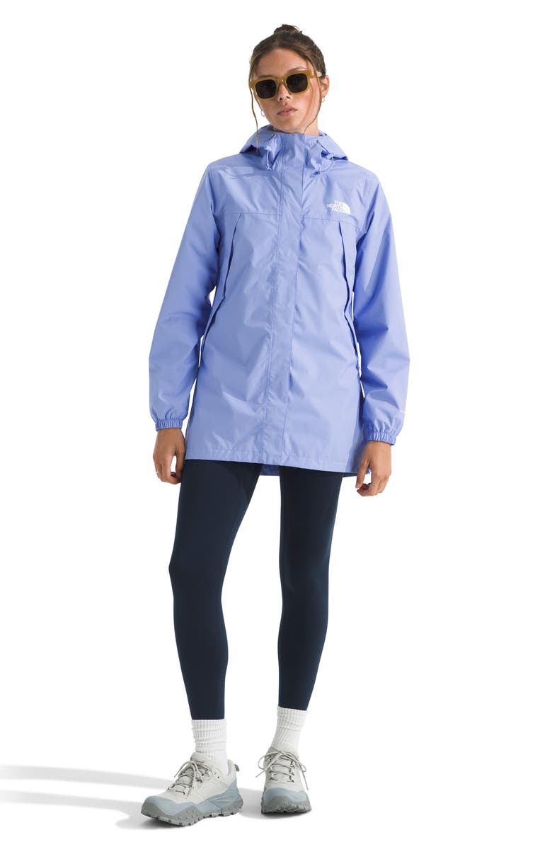 The North Face Antora Waterproof Hooded Rain Parka, Alternate, color, Periwinkle Glow