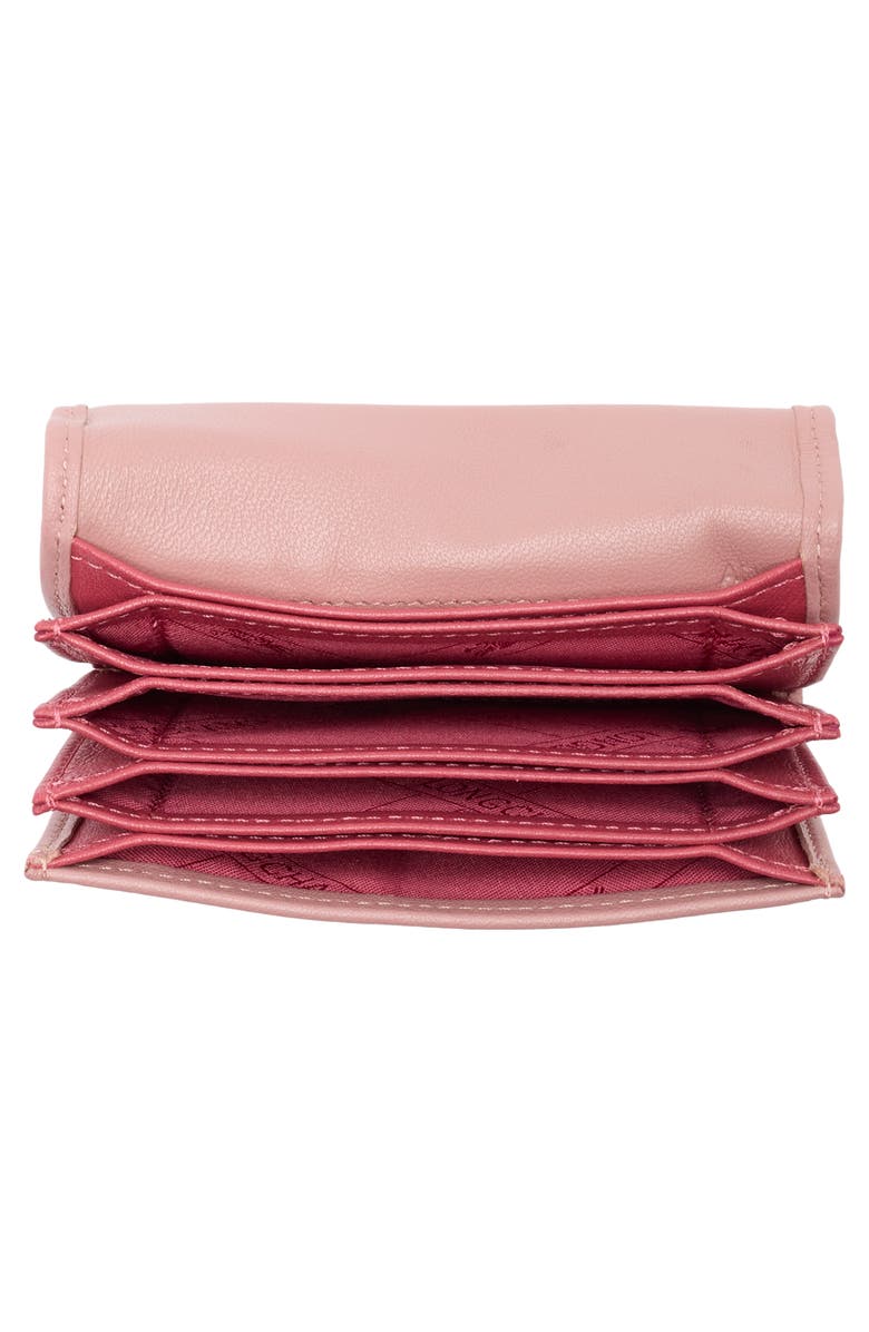 Longchamp Le Pliage Xtra Leather Flap Card Case, Alternate, color, Blush