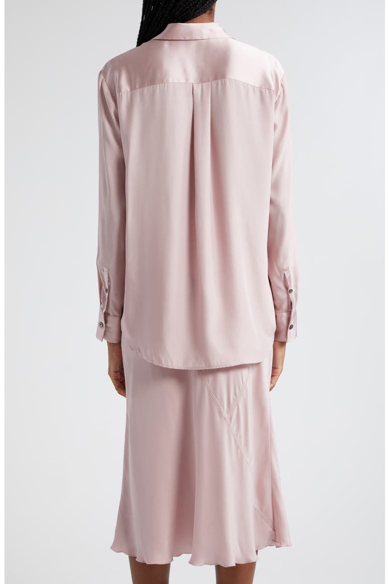 Matte Silk Shirt, Alternate, color, PINK LILAC