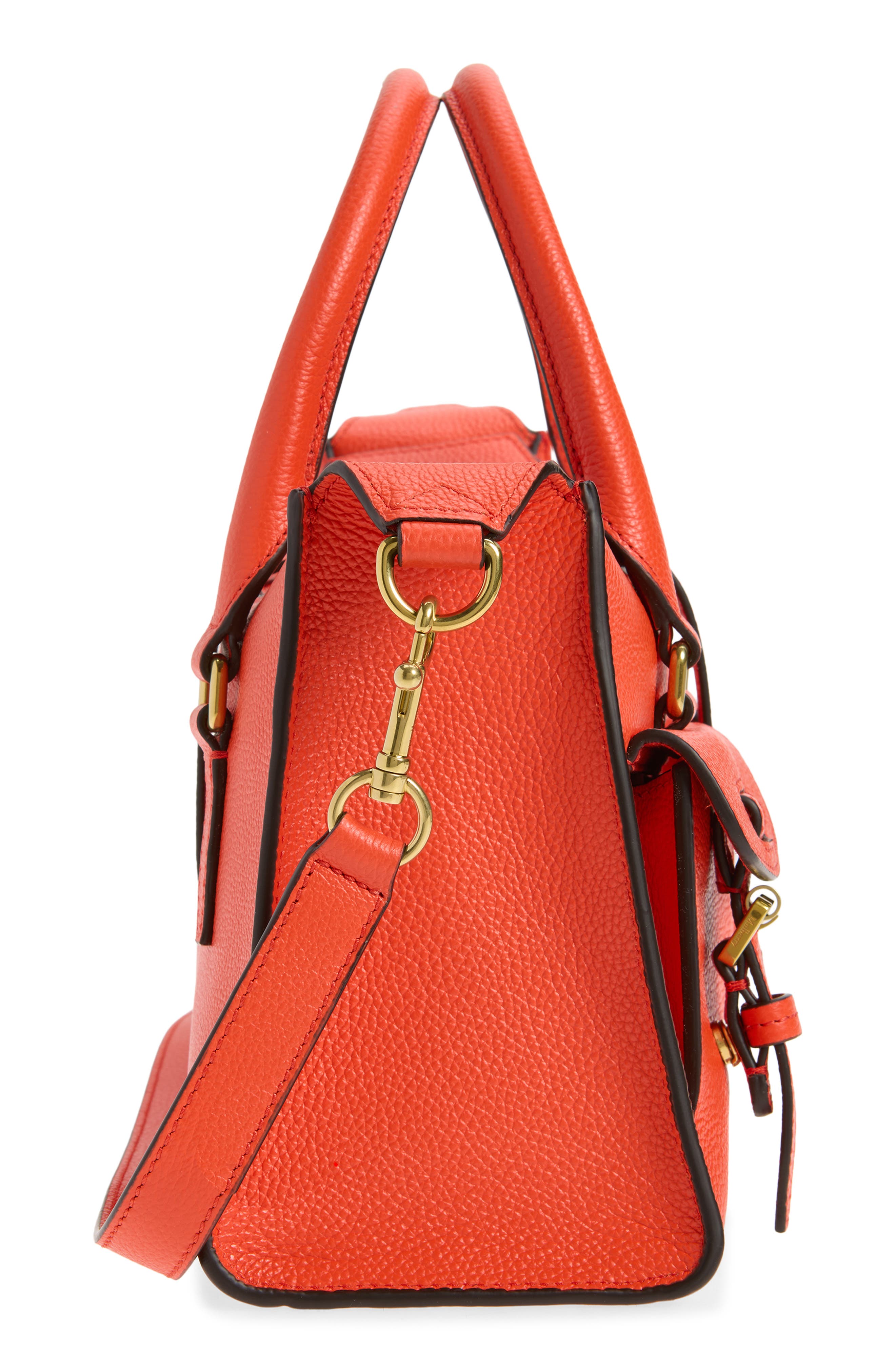 Mulberry Small Roxanne Leather Crossbody Bag, Alternate, color, Coral Orange