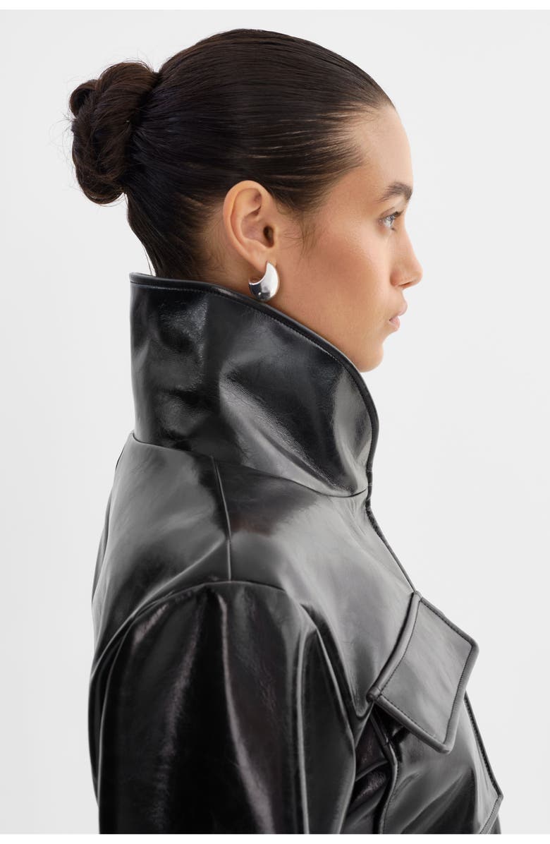 LAMARQUE Hedda | Cropped Faux Leather Jacket, Alternate, color, Black