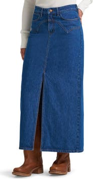 Wrangler Western Seam Midi Jeans Skirt