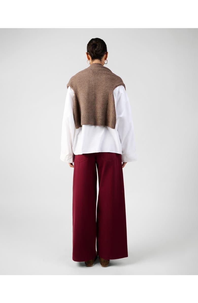 WeWoreWhat Relaxed Low Rise Baggy Pant, Alternate, color, Dark Cherry