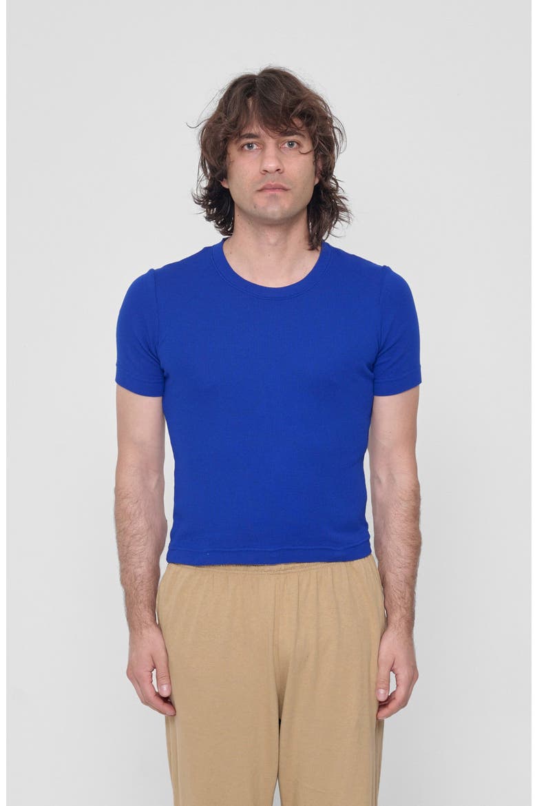 Rib Short Sleeve, Alternate, color, Lapis