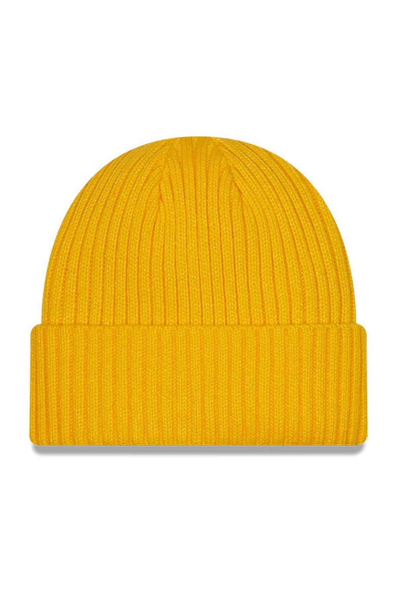 Youth New Era Gold Washington Commanders Core Classic Cuffed Knit Hat, Alternate, color, Gold