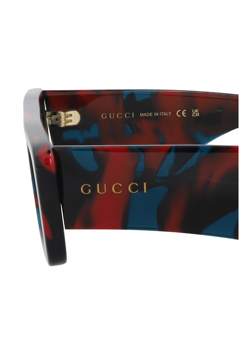 54mm Rectangular Sunglasses, Alternate, color, HAVANA HAVANA BLUE
