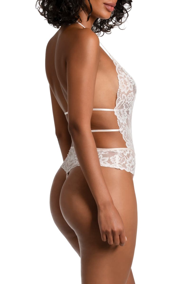 In Bloom by Jonquil Lace Thong Teddy, Alternate, color, 