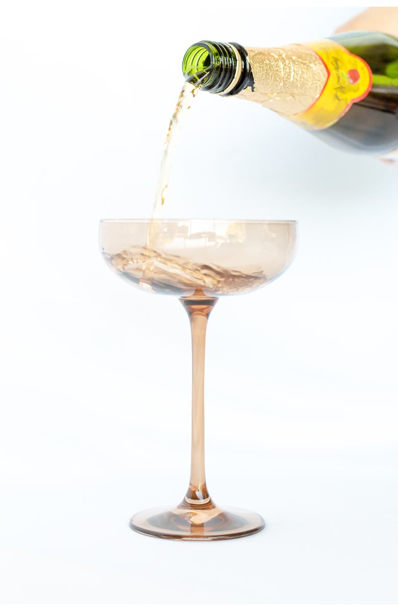 Estelle Colored Glass Set of 6 Stem Coupes, Alternate, color, Lavender