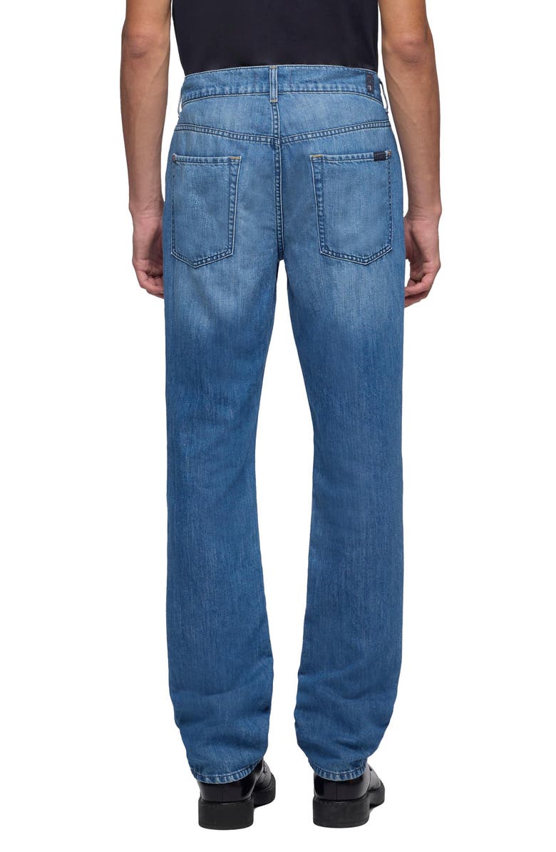 7 For All Mankind The Straight Cotton & Linen Jeans, Alternate, color, Cloudbreak