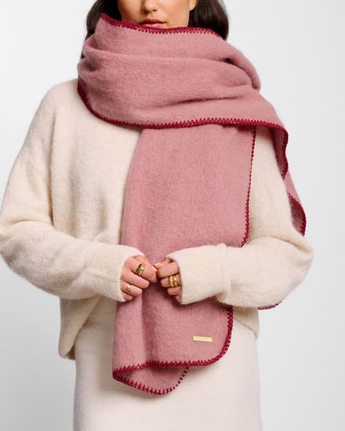 Katie Loxton Whipstitch Scarf In Pink