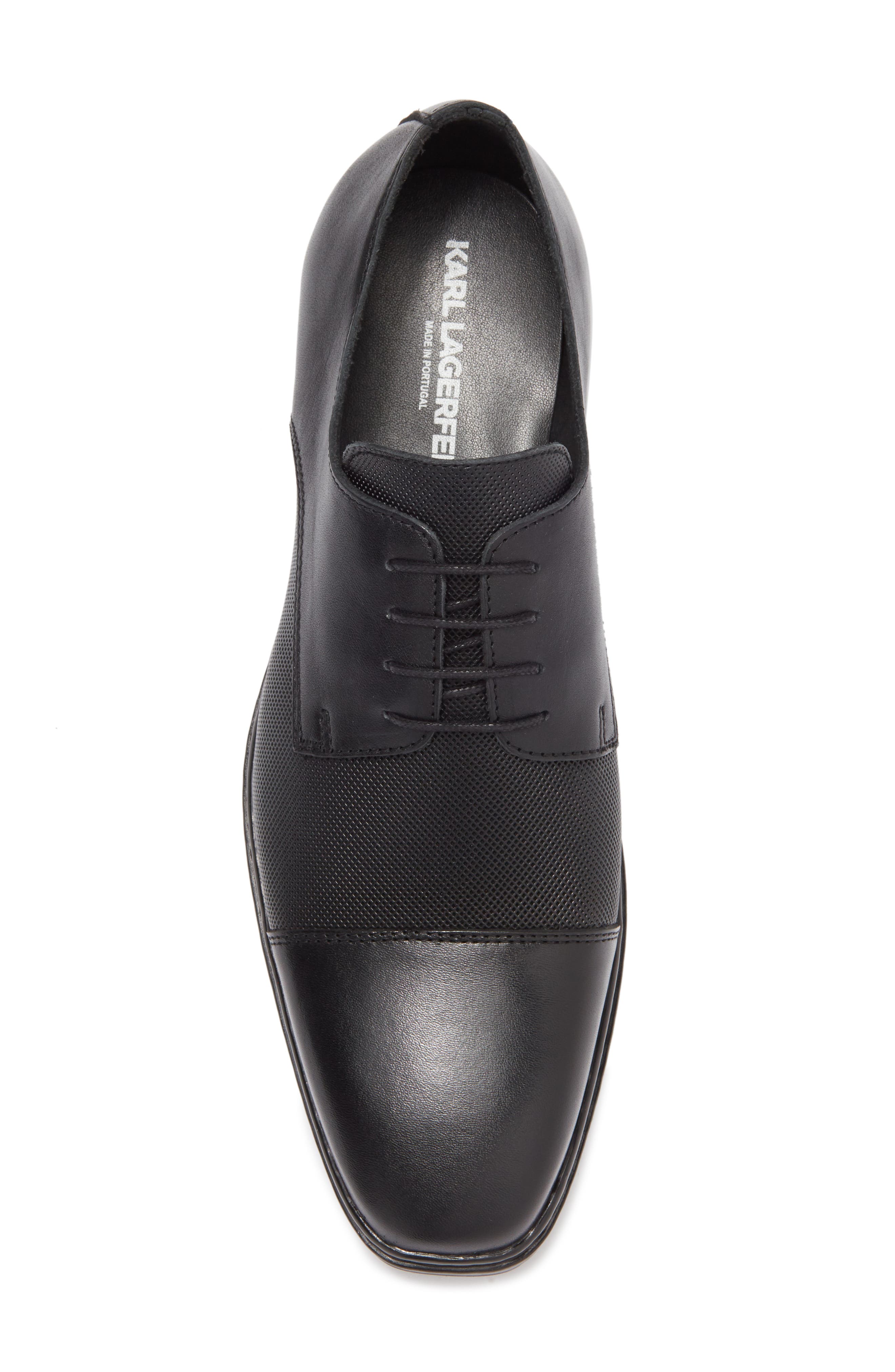KARL LAGERFELD PARIS Leather Cap Toe Derby, Alternate, color, 