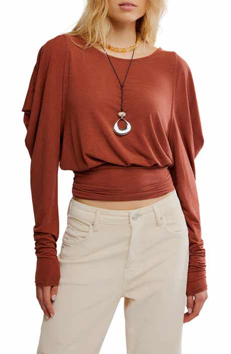 Free People Moxie Draped Jersey Top