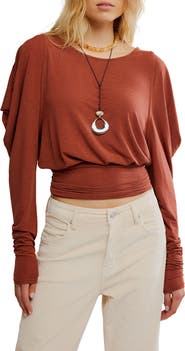 Free People Moxie Draped Jersey Top