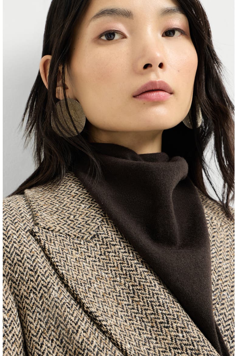 Cashmere foulard with monili, Alternate, color, Coffee