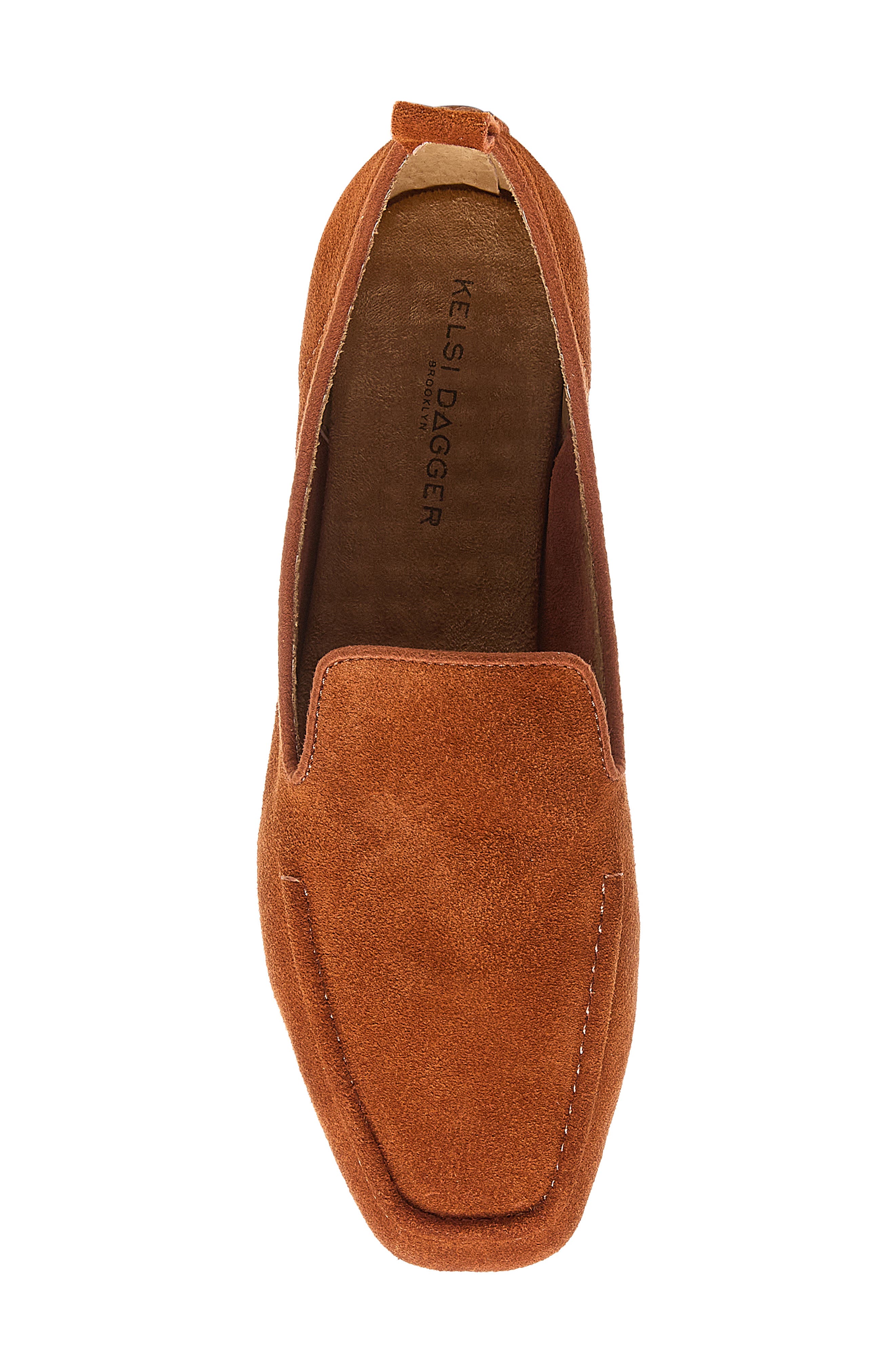 Kelsi Dagger Brooklyn Finley Square Toe Flat, Alternate, color, Caramel