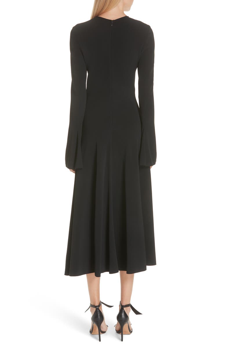 Khaite Split Cuff Asymmetrical Midi Dress, Alternate, color,