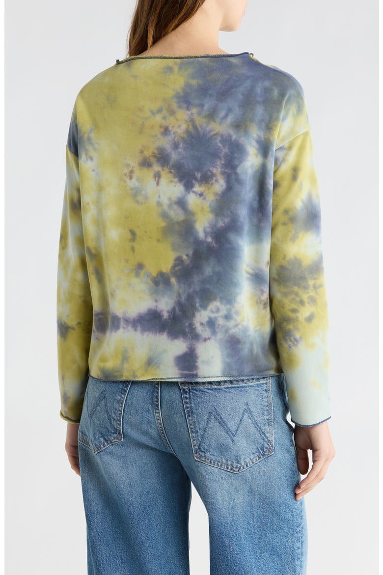 Tie Dye Boat Neck Sweater, Alternate, color, BLUE SPLASH