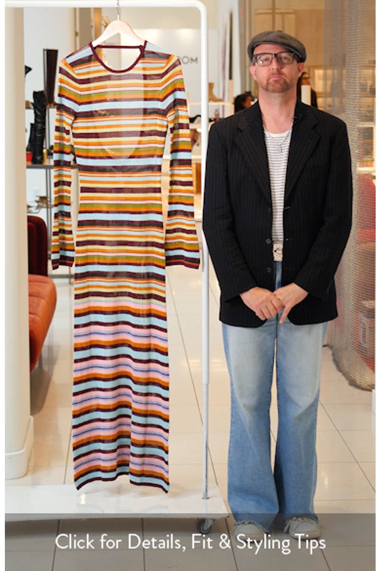 Joie Striped Long Sleeve Maxi Cover-Up Dress video