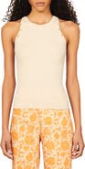 SANDRO Women's Chicago Rib Grommet Accent Tank