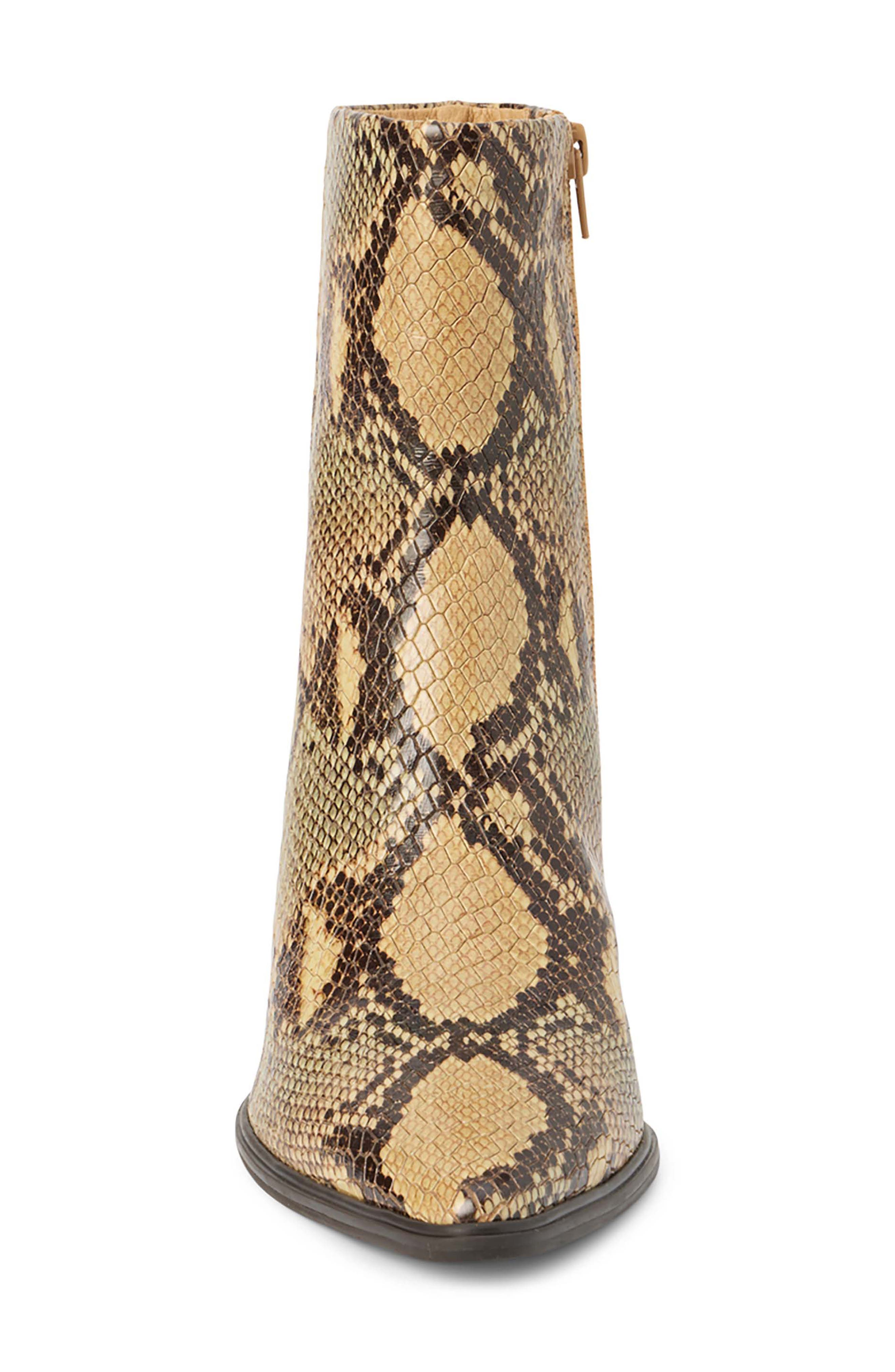 Matisse Gabbie Pointed Toe Bootie, Alternate, color, Tan Snake