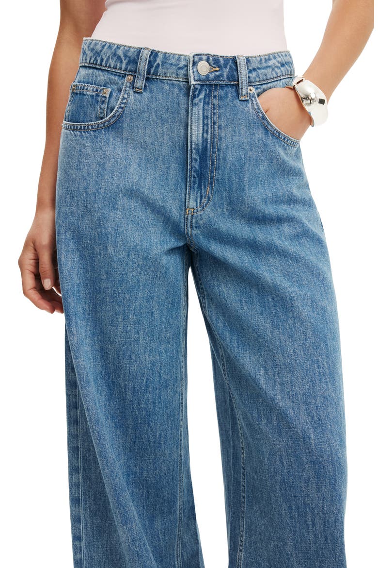 High Waist Wide Leg Jeans, Alternate, color, PISCES BLUE