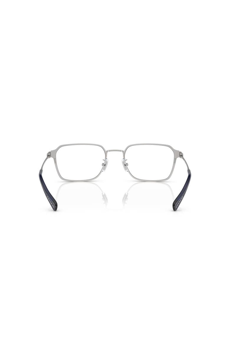 COACH 55mm Rectangle optical glasses, Alternate, color, Silver
