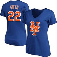 PROFILE Women's Profile Juan Soto Royal New York Mets Plus Size Name & Number V-Neck T-Shirt