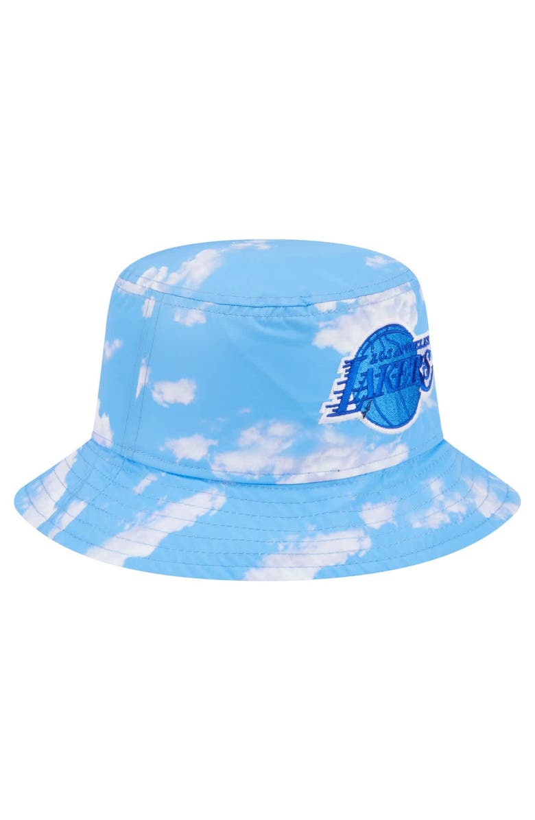 New Era Men's New Era Black/Light Blue Los Angeles Lakers Summer Sun and Storm Reversible Bucket Hat, Alternate, color, Black