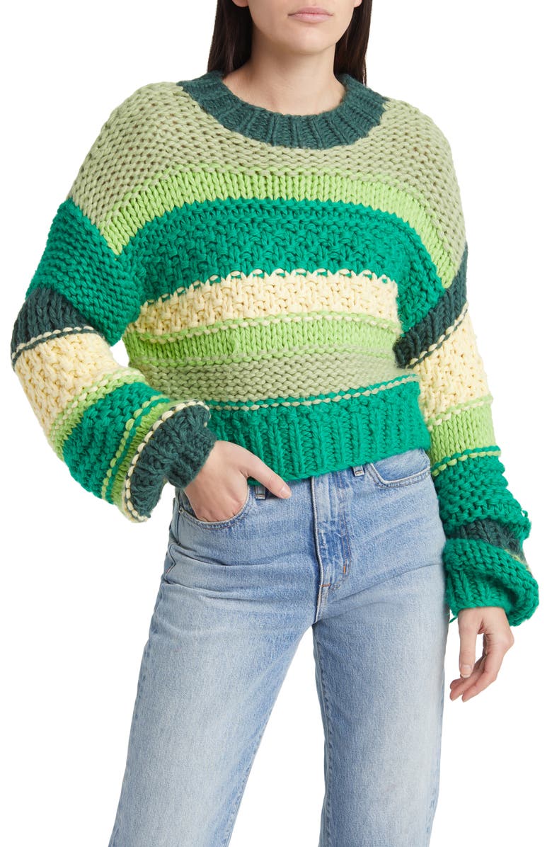 YELLOW THE LABEL Soho Stripe Sweater, Main, color, 