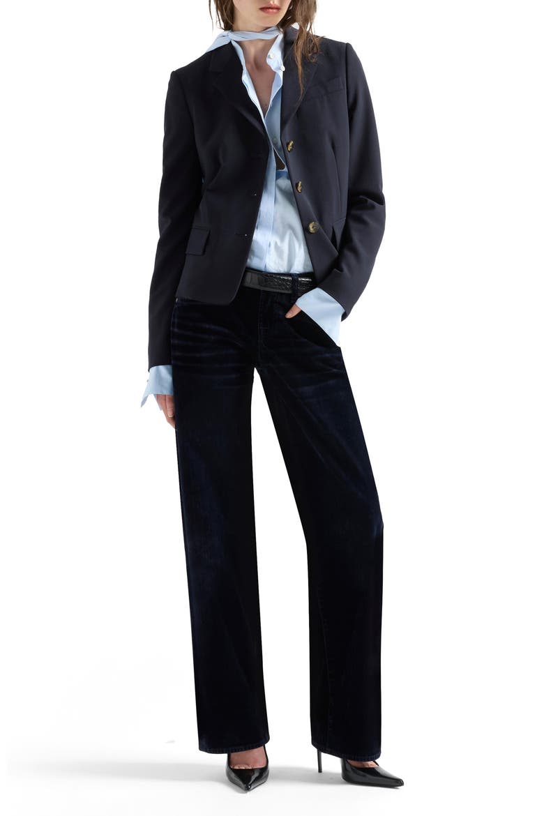 Low Straight Leg Jeans, Alternate, color, FLOCK NAVY