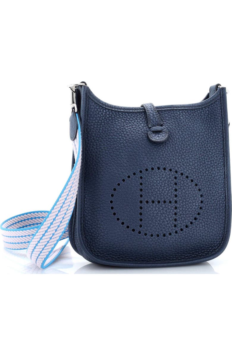 Pre-Owned Hermes Evelyne Bag Gen III Clemence TPM, Alternate, color, Bleu De Prusse