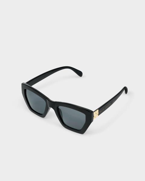 Palma Oversized Cat-Eye Sunglasses in Black