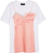 Simone Rocha Bow Sash Trompe l'Oeil T-Shirt