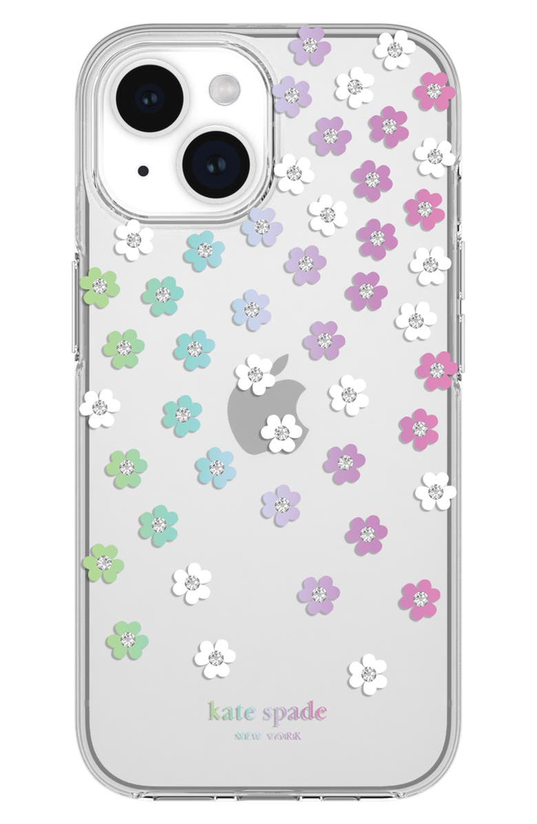 Kate Spade New York scattered flowers iphone 13,14,15 pro case, Alternate, color, 