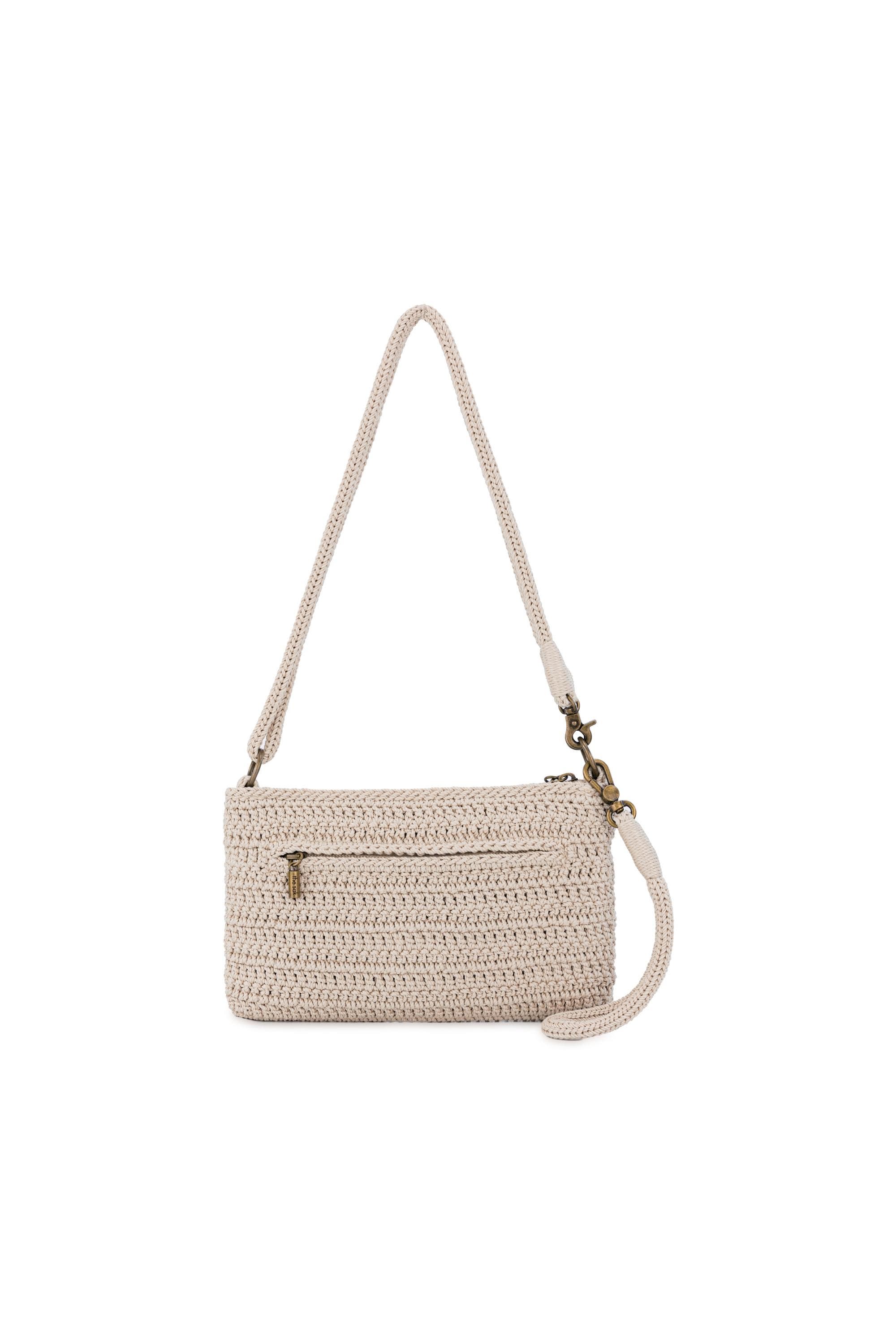 Vita Hand Crochet Crossbody Wristlet, Alternate, color, Flower Ecru