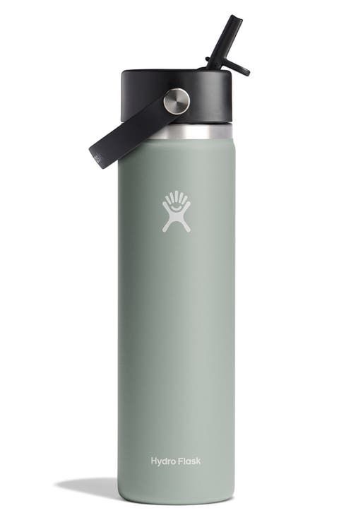 24-Ounce Wide Mouth Water Bottle with Flex Straw Cap
